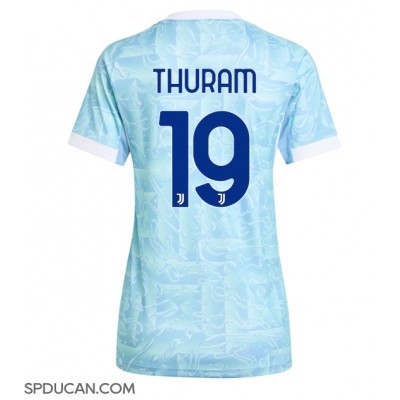 Zenski Nogometni Dres Juventus Khephren Thuram #19 Gostujuci 2025-26 Kratak Rukav Zenski Nogometni Dres Juventus Khephren Thuram #19 Gostujuci 2025-26 Kratak Rukav